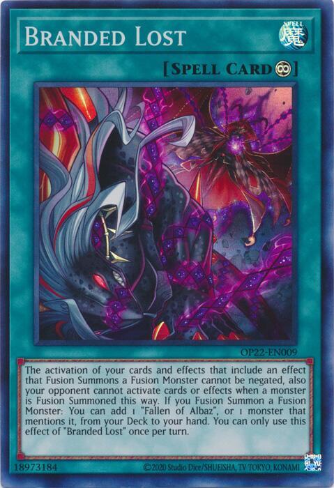 Branded Lost OP22-EN009 card from OTS Tournament Pack 22