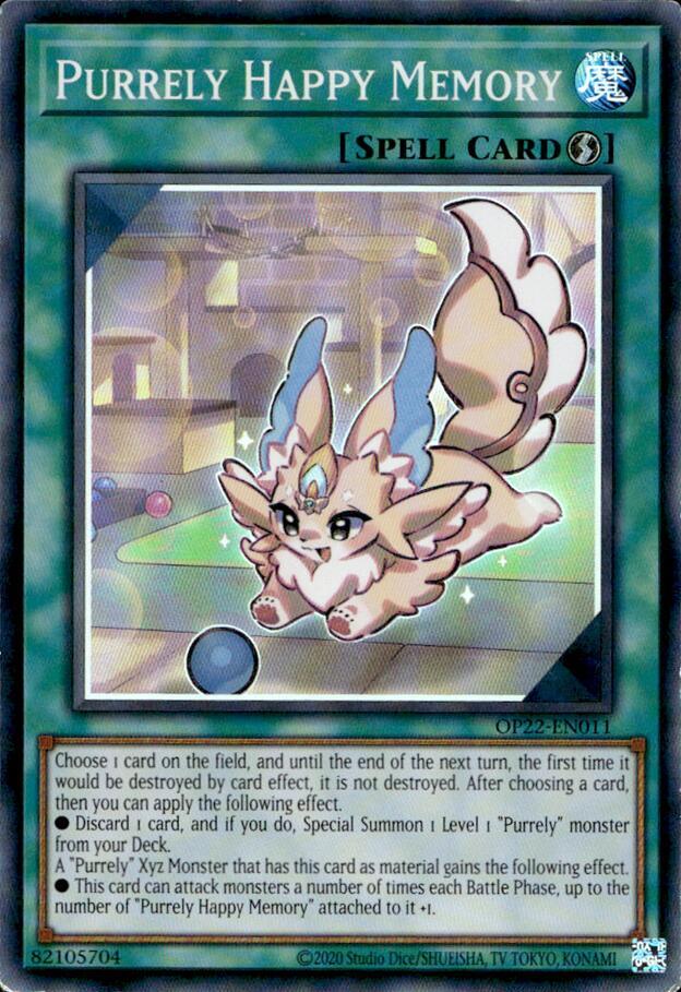 Purrely Happy Memory OP22-EN011 card from OTS Tournament Pack 22