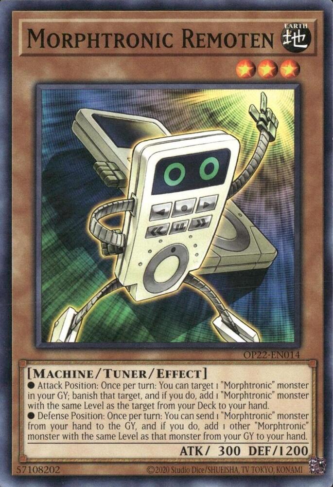 Morphtronic Remoten OP22-EN014 card from OTS Tournament Pack 22