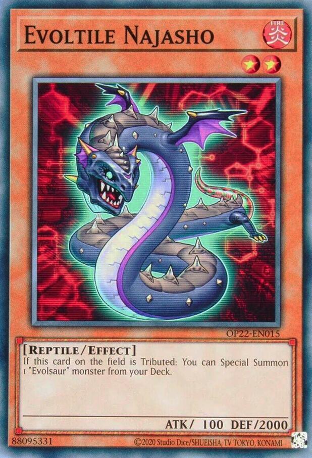 Evoltile Najasho OP22-EN015 card from OTS Tournament Pack 22