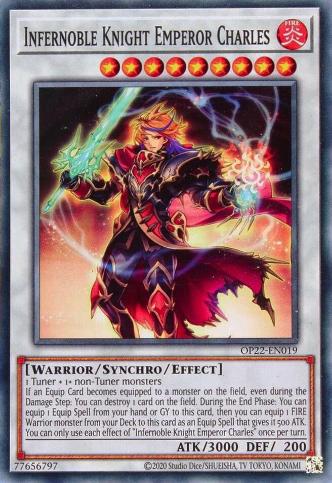 Infernoble Knight Emperor Charles OP22-EN019 card from OTS Tournament Pack 22