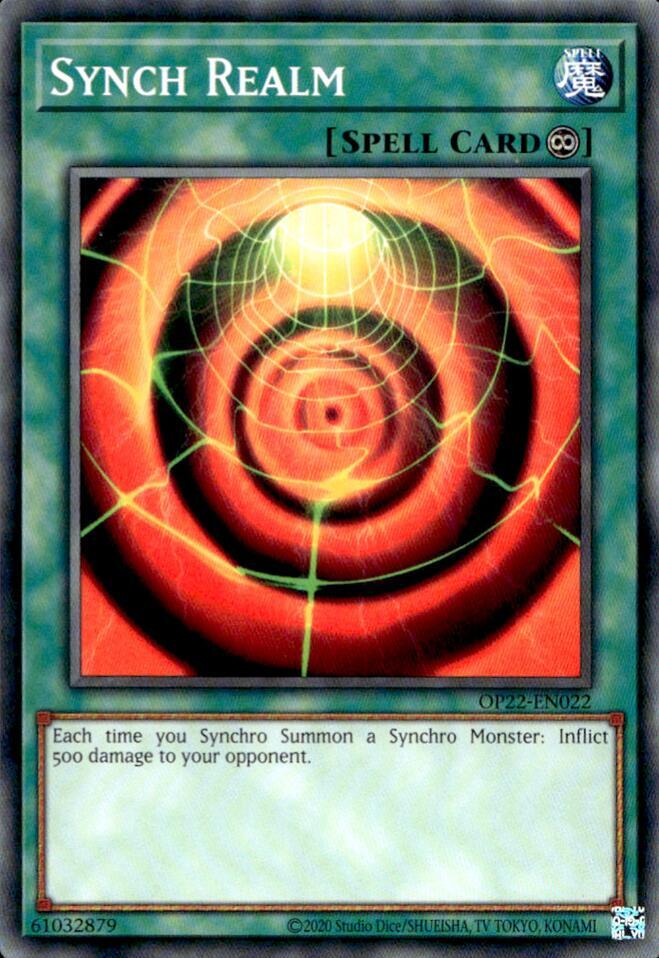 Synch Realm OP22-EN022 card from OTS Tournament Pack 22