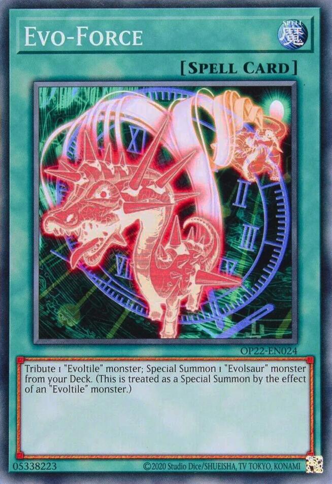 Evo-Force OP22-EN024 card from OTS Tournament Pack 22