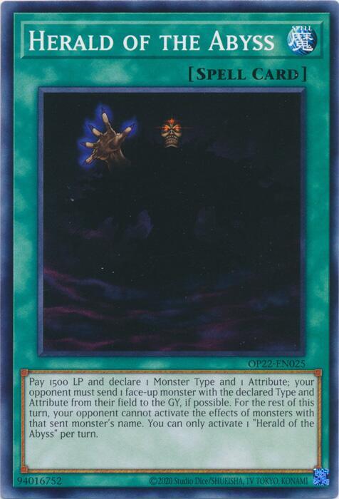 Herald of the Abyss OP22-EN025 card from OTS Tournament Pack 22