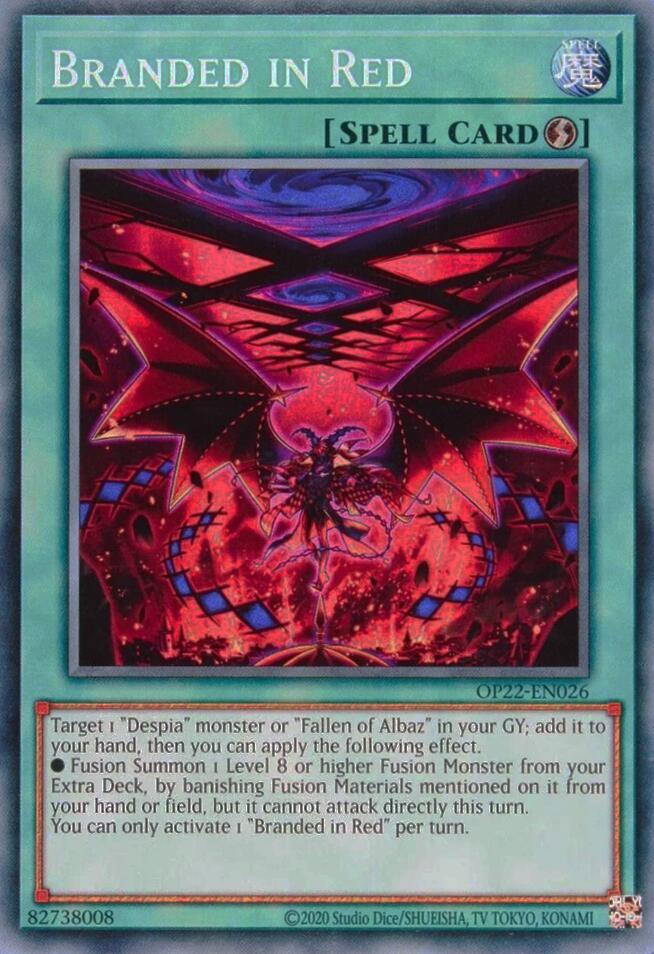 Branded in Red OP22-EN026 card from OTS Tournament Pack 22