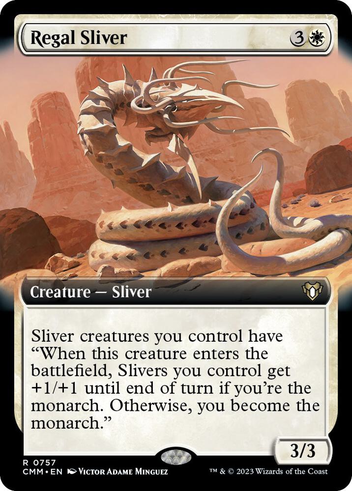 Regal Sliver (Extended Art) 757 card from Commander Masters