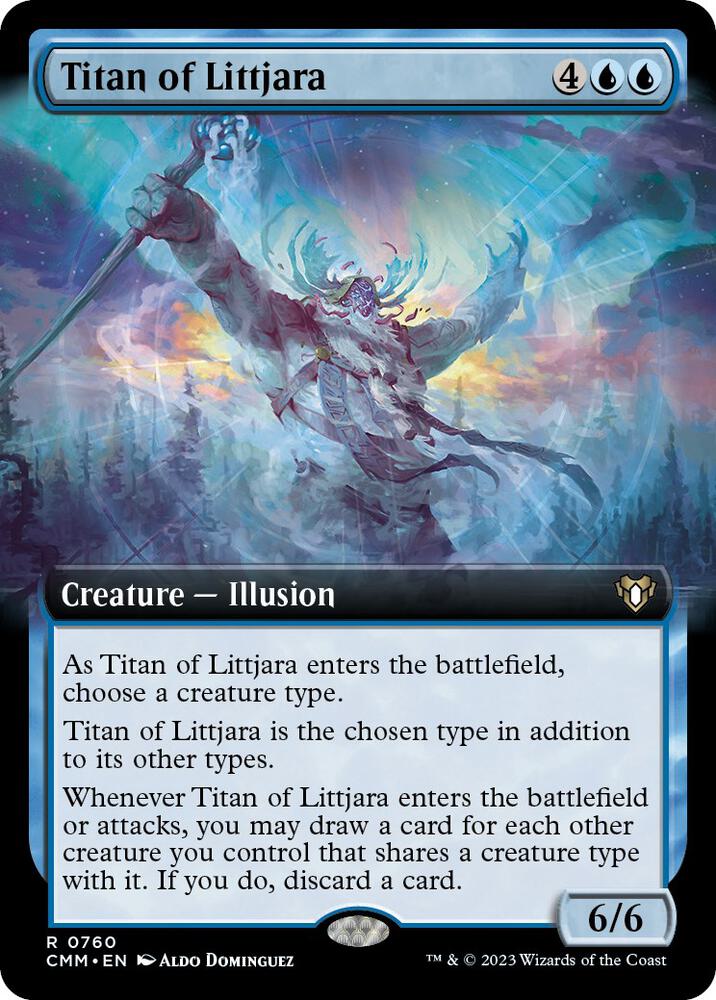 Titan of Littjara (Extended Art) 760 card from Commander Masters