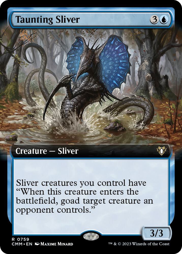 Taunting Sliver (Extended Art) 759 card from Commander Masters