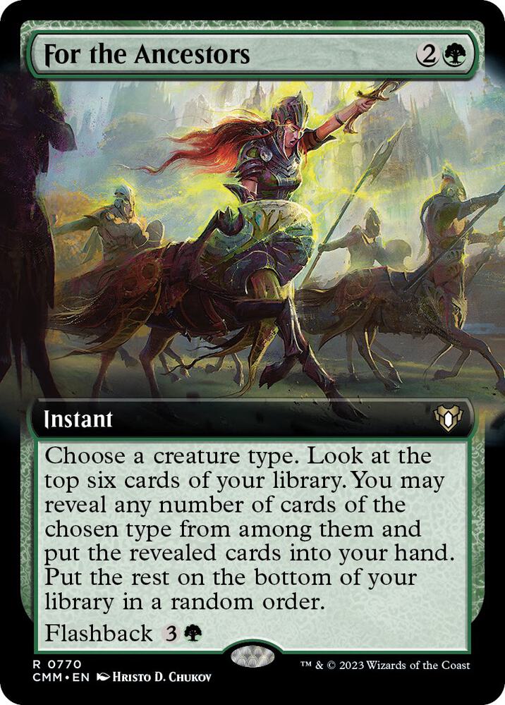 For the Ancestors (Extended Art) 770 card from Commander Masters