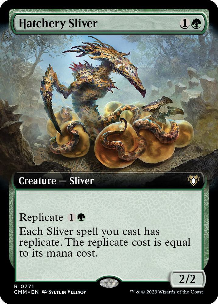 Hatchery Sliver (Extended Art) 771 card from Commander Masters