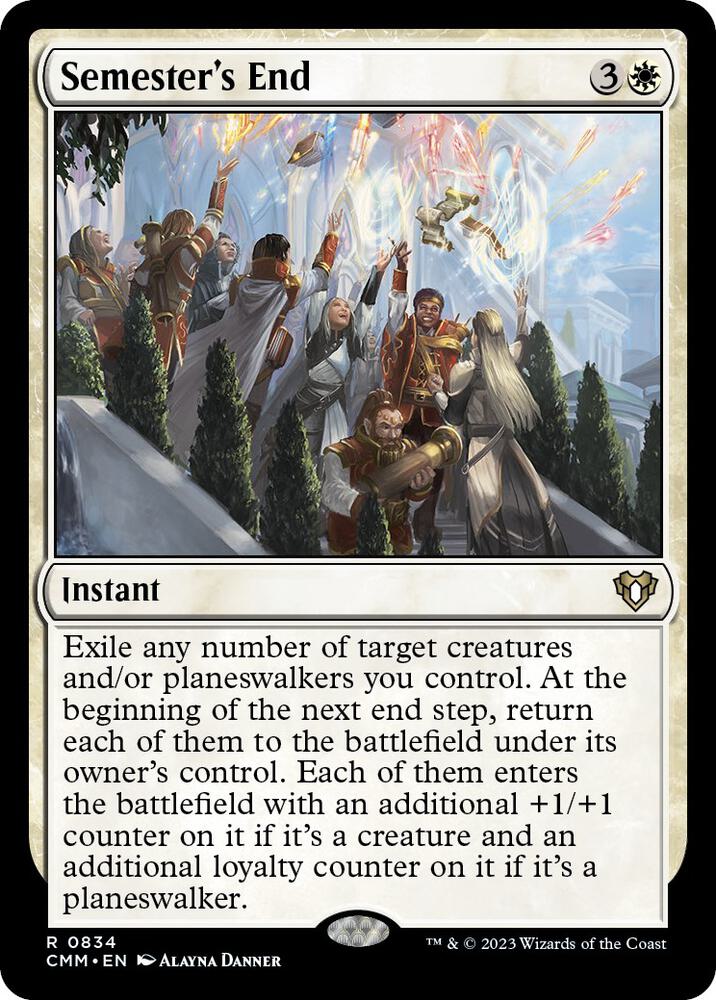Semester's End 834 card from Commander Masters