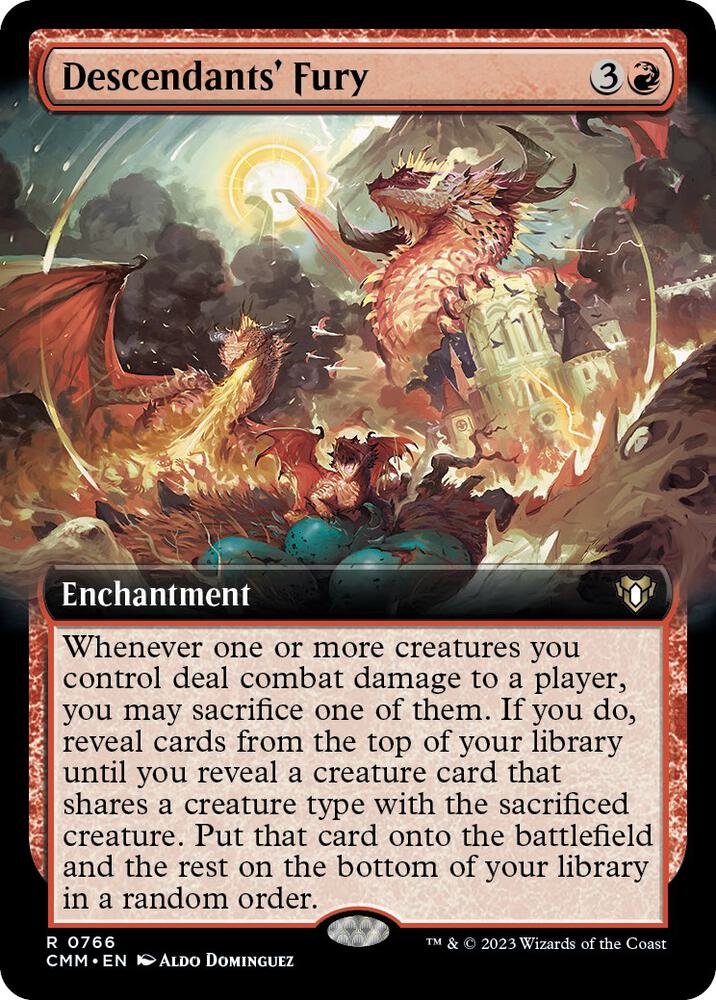 Descendants' Fury (Extended Art) 766 card from Commander Masters