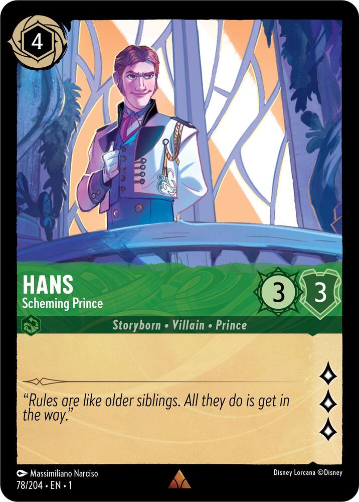 Hans - Scheming Prince 78/204 card from The First Chapter