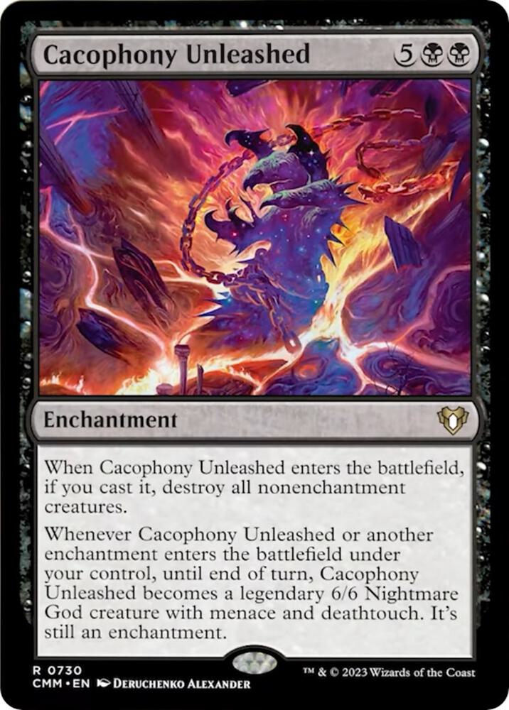 Cacophony Unleashed 730 card from Commander Masters