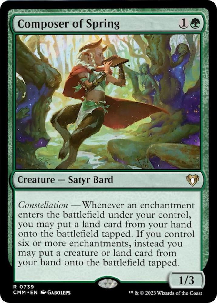 Composer of Spring 739 card from Commander Masters