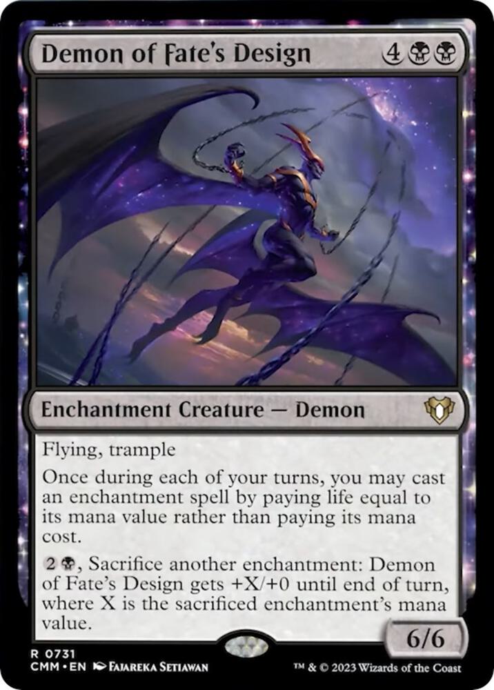 Demon of Fate's Design 731 card from Commander Masters