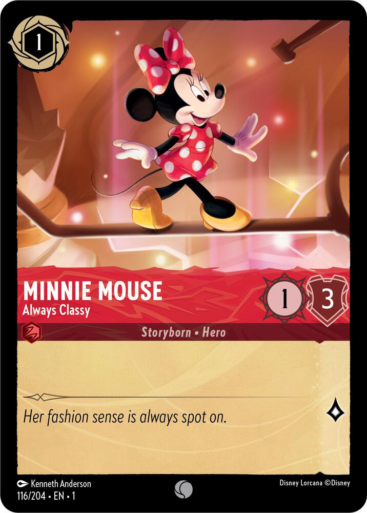 Minnie Mouse - Always Classy 116/204 card from The First Chapter