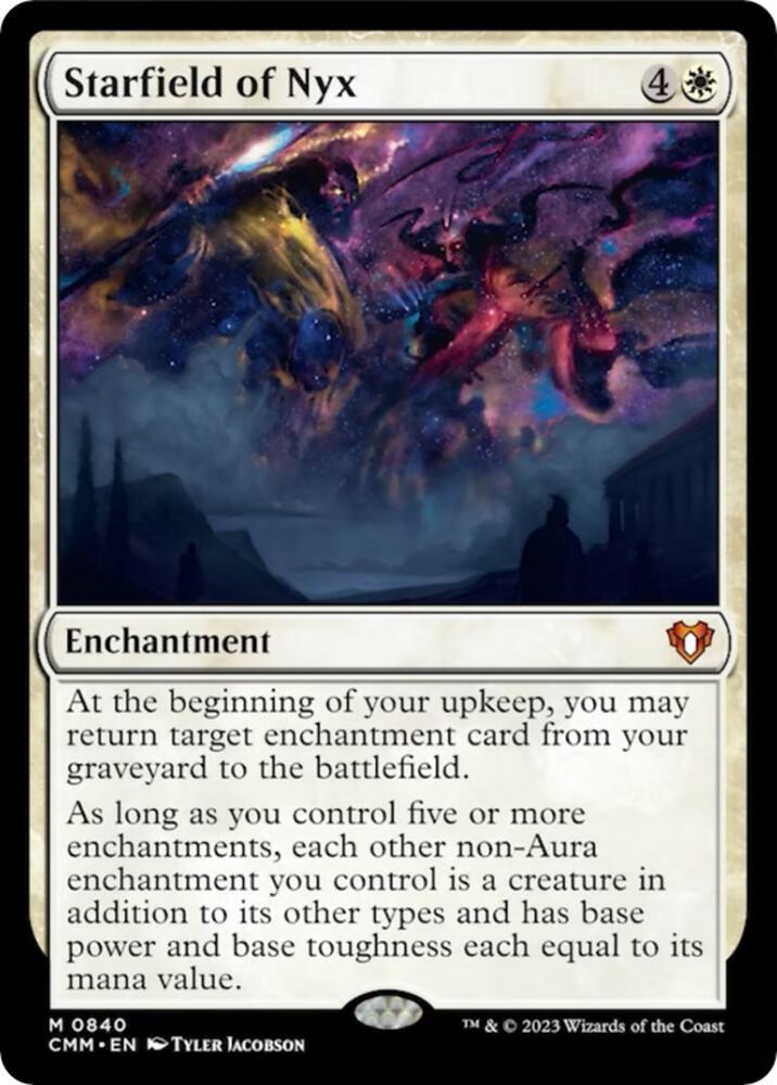 Starfield of Nyx 840 card from Commander Masters