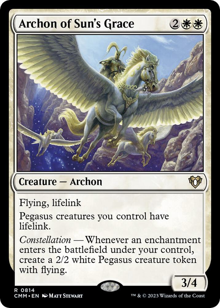 Archon of Sun's Grace 814 card from Commander Masters
