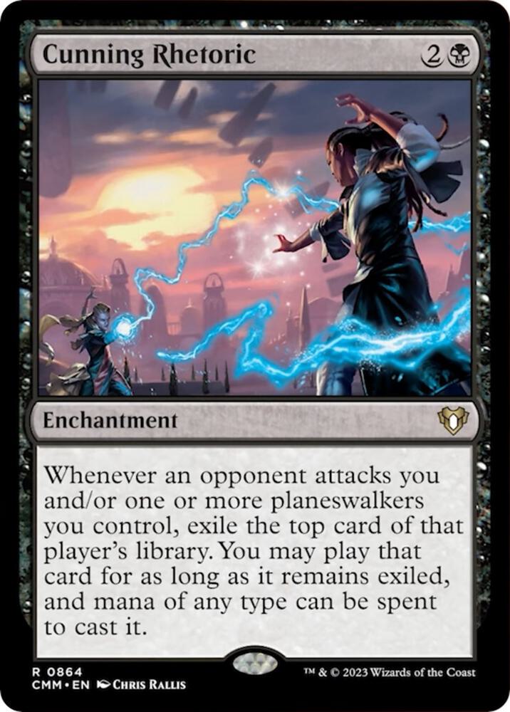 Cunning Rhetoric 864 card from Commander Masters