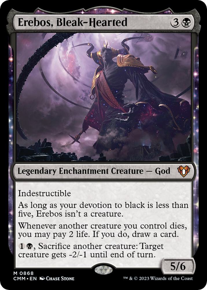 Erebos, Bleak-Hearted 868 card from Commander Masters