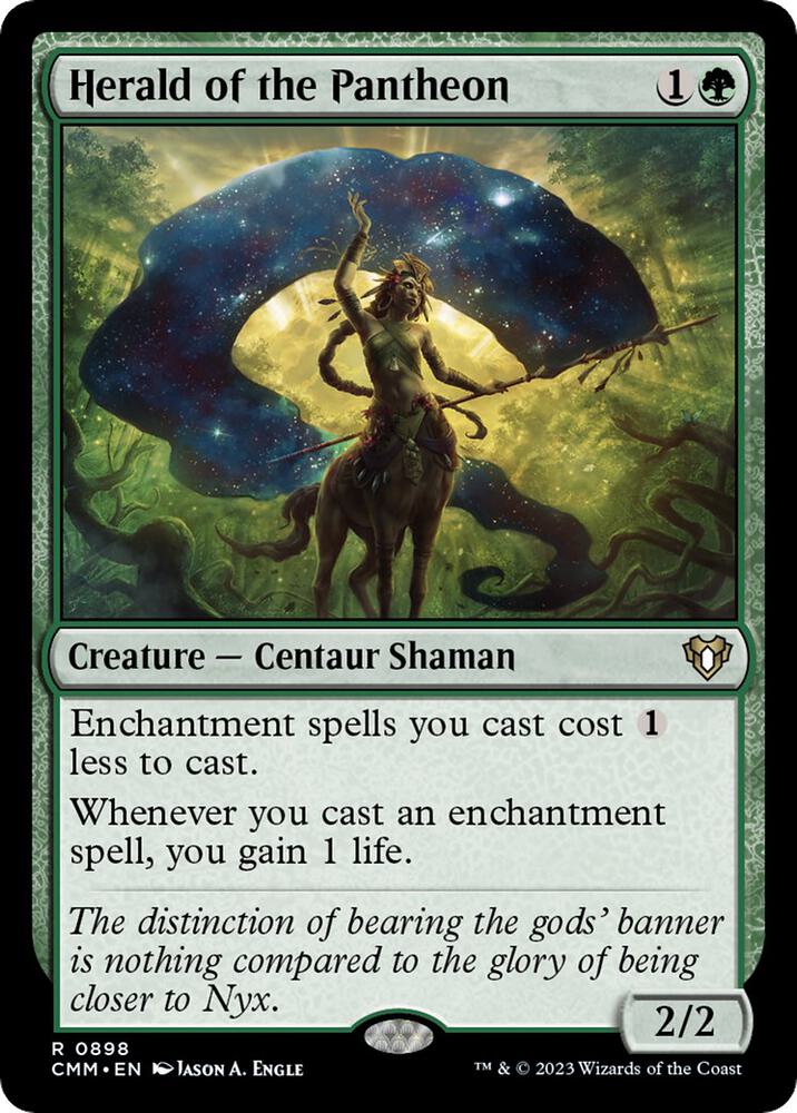 Herald of the Pantheon 898 card from Commander Masters