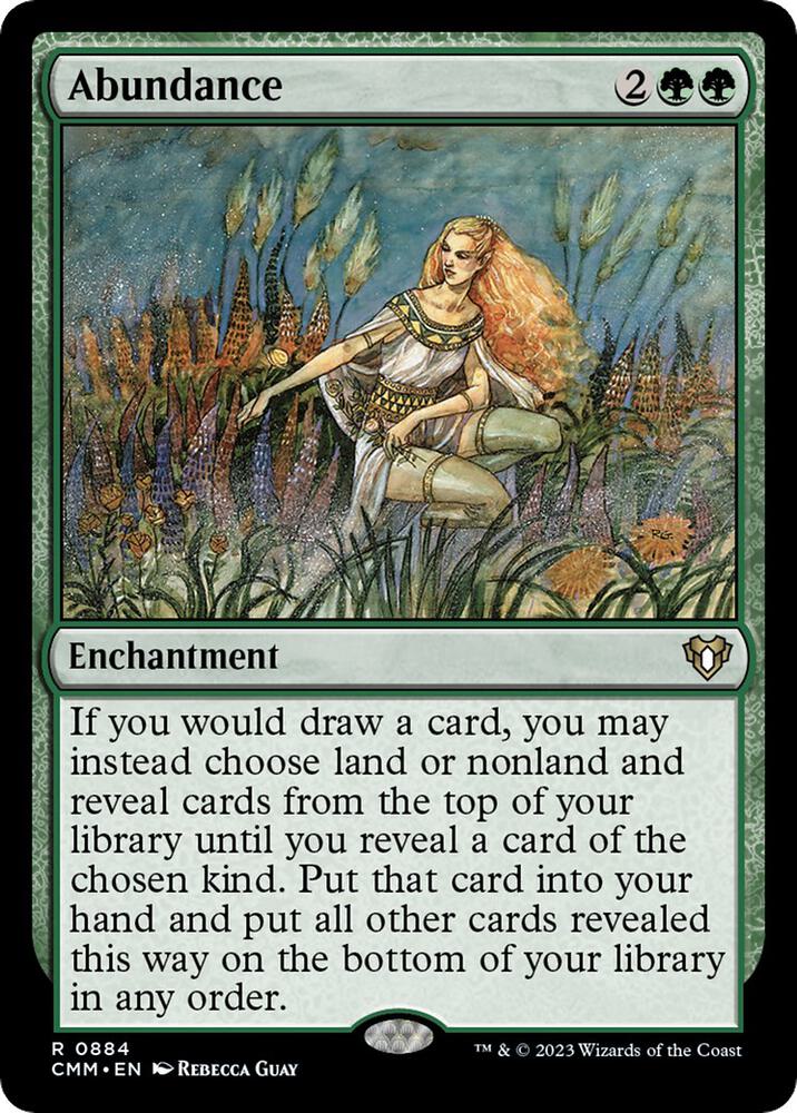 Abundance 884 card from Commander Masters