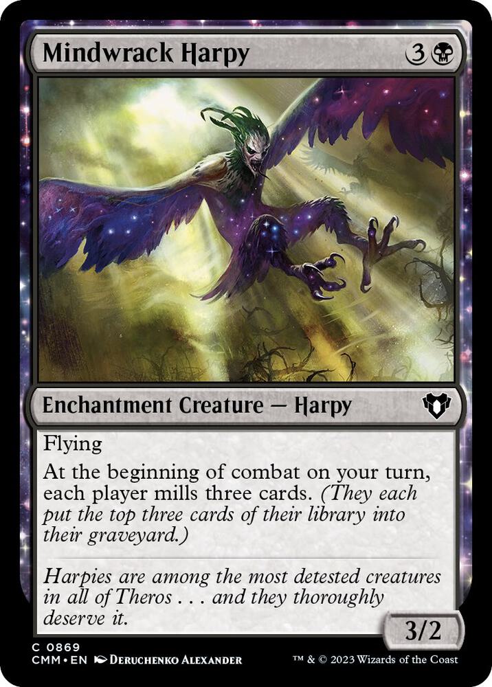 Mindwrack Harpy 869 card from Commander Masters
