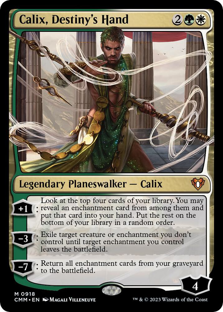 Calix, Destiny's Hand 918 card from Commander Masters