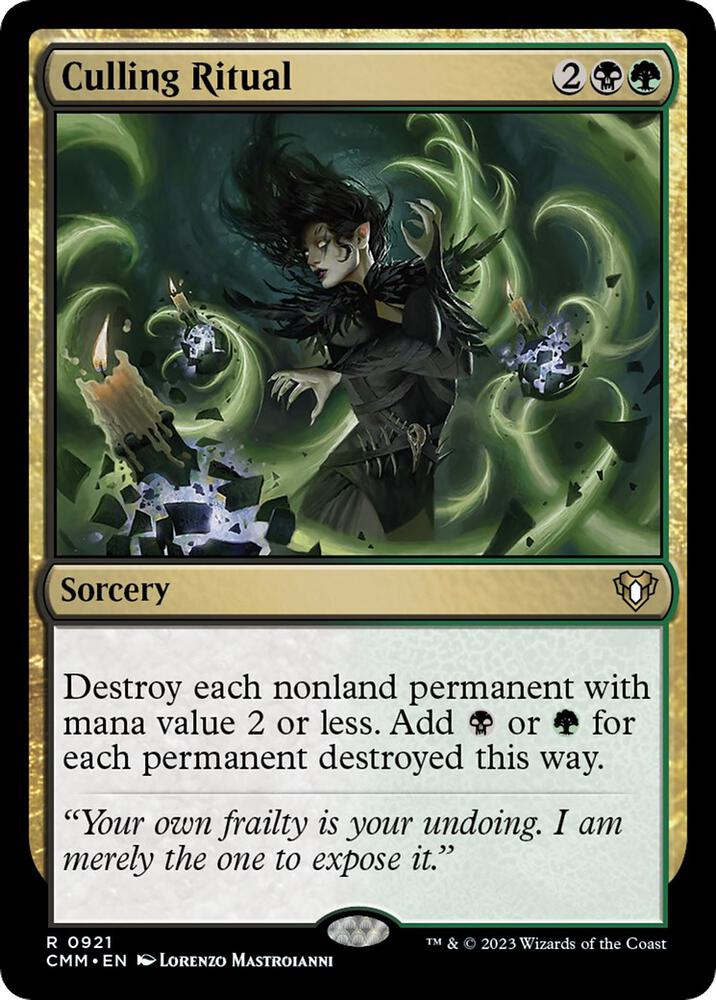 Culling Ritual 921 card from Commander Masters