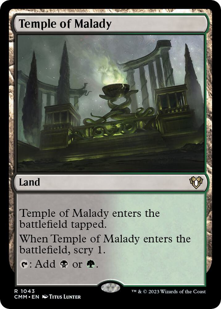 Temple of Malady 1043 card from Commander Masters