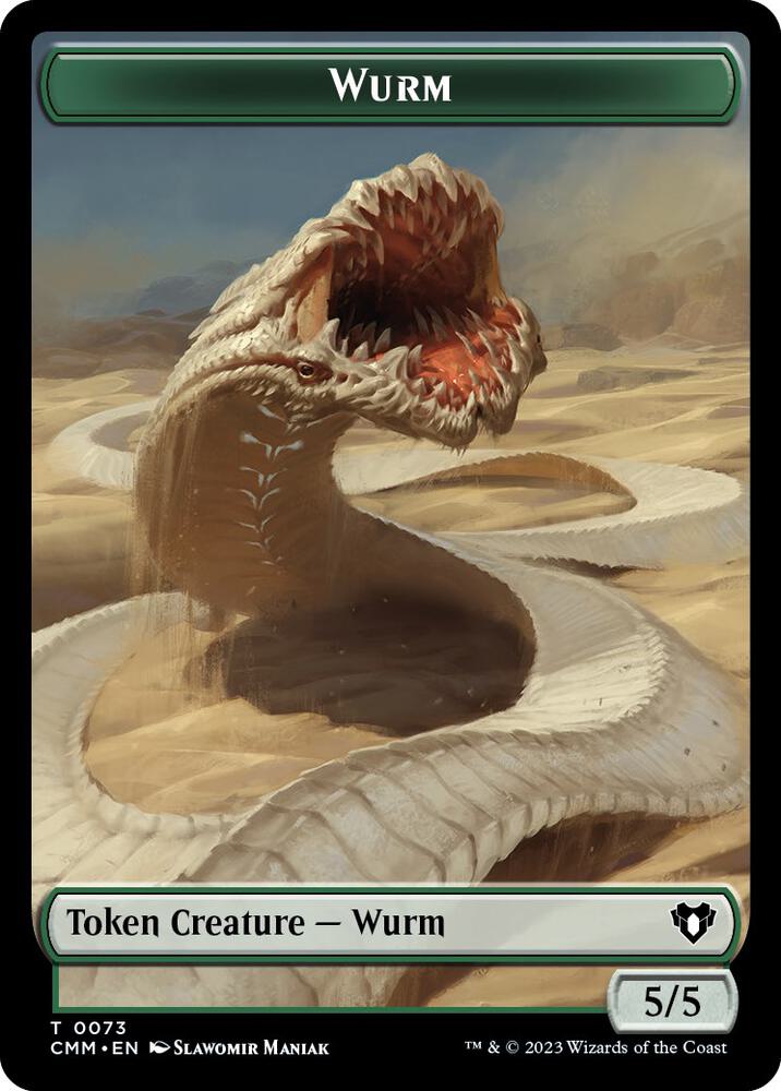 Wurm // Spider Double-Sided Token 73 // 36 card from Commander Masters
