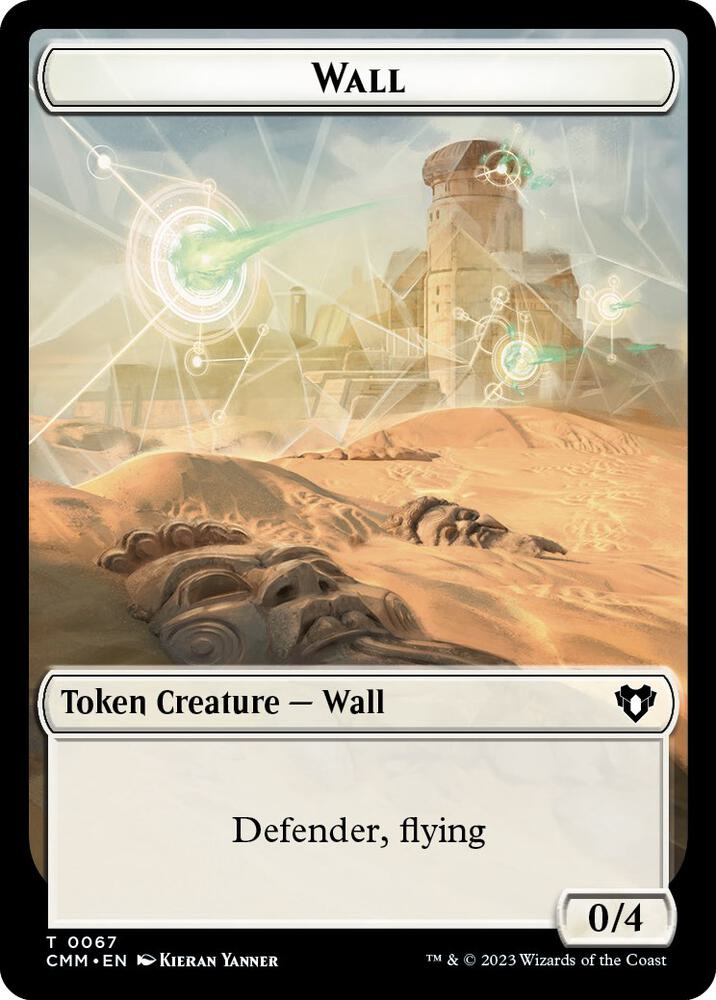 Wall // Kor Ally Double-Sided Token 67 // 64 card from Commander Masters