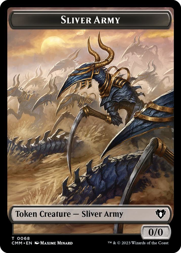 Sliver Army // Sliver Double-Sided Token 68 // 57 card from Commander Masters