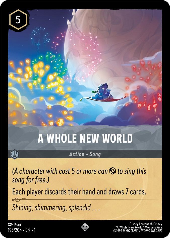 A Whole New World 195/204 card from The First Chapter