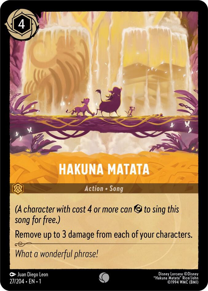 Hakuna Matata 27/204 card from The First Chapter