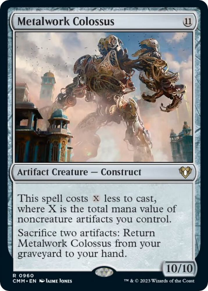 Metalwork Colossus 960 card from Commander Masters