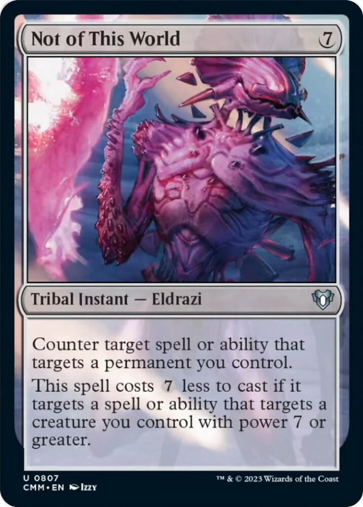 Not of This World 807 card from Commander Masters