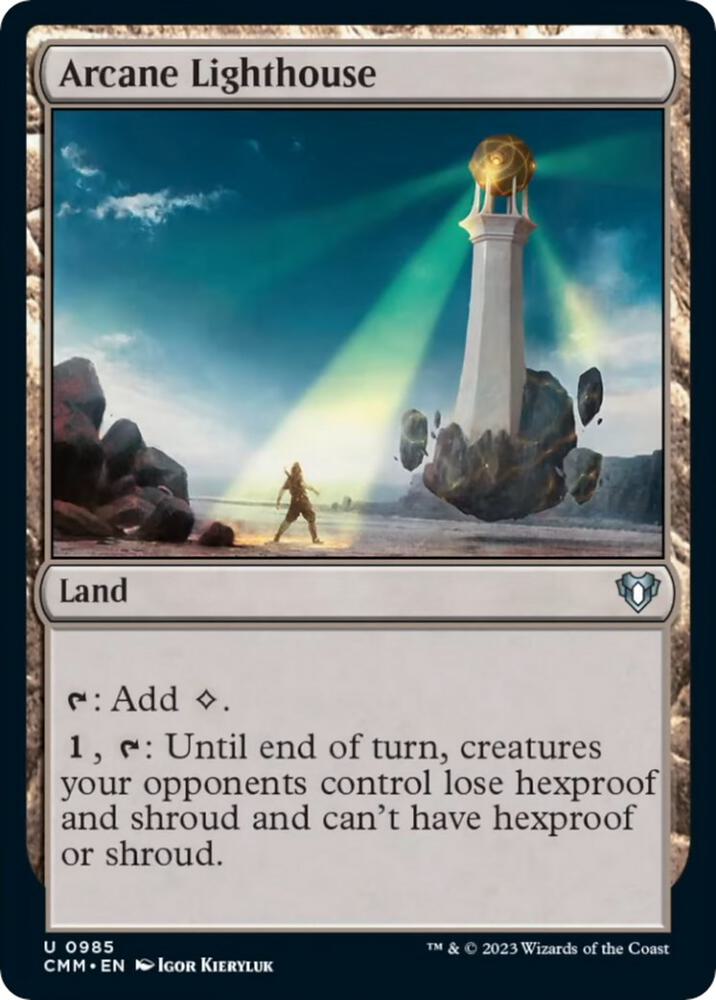 Arcane Lighthouse 985 card from Commander Masters