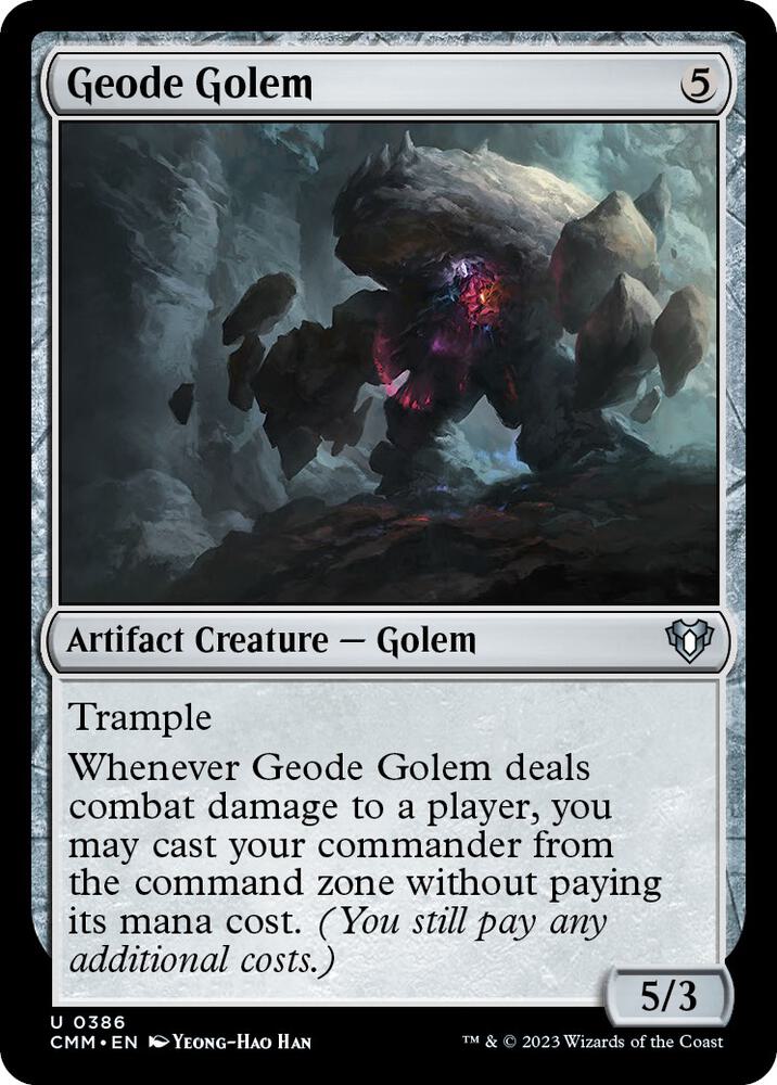 Geode Golem 386 card from Commander Masters