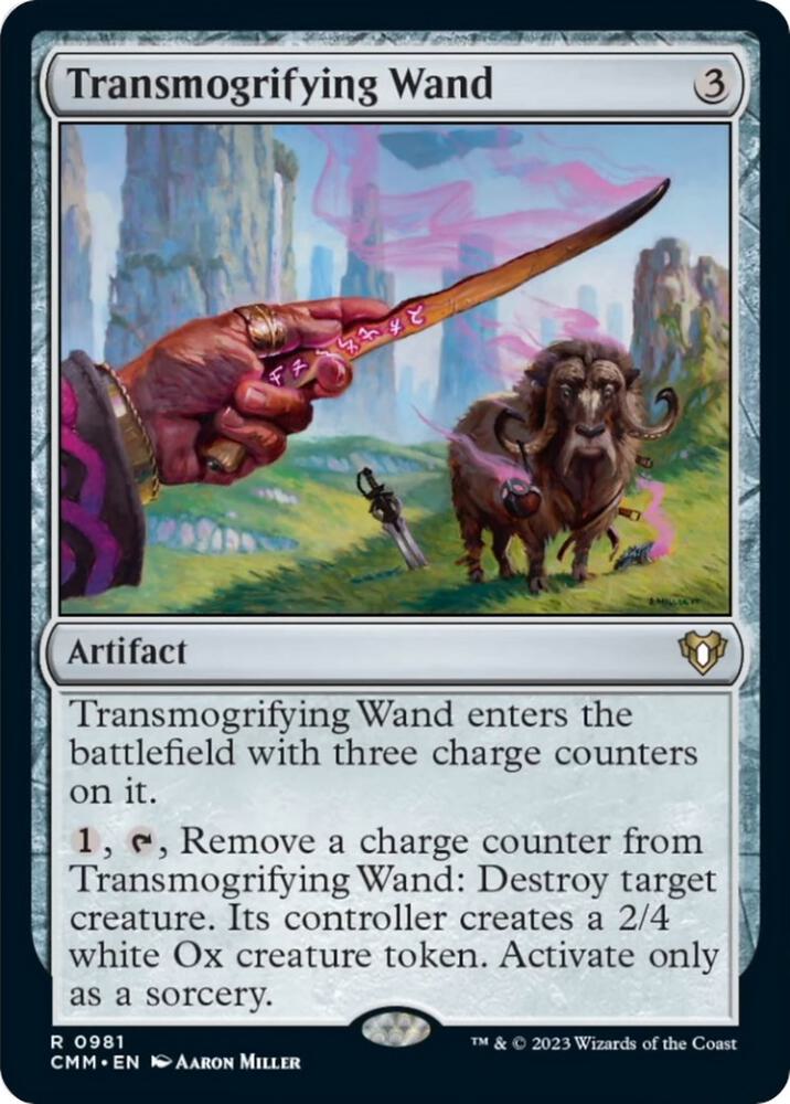 Transmogrifying Wand 981 card from Commander Masters