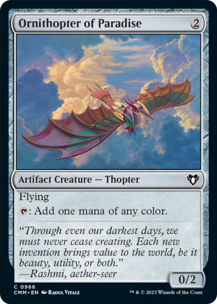 Ornithopter of Paradise 966 card from Commander Masters