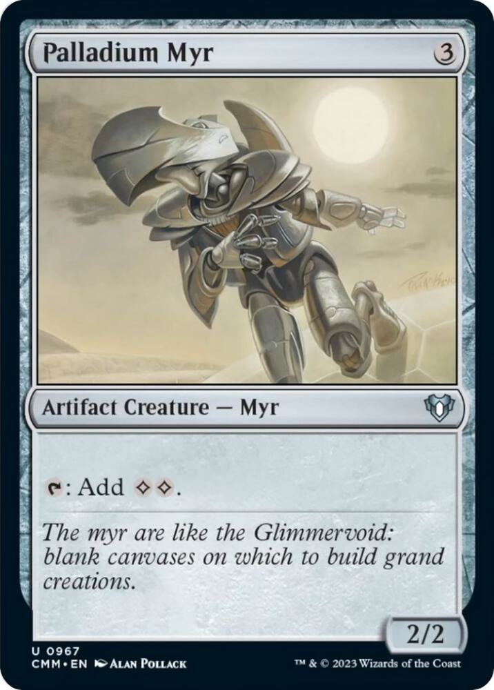Palladium Myr 967 card from Commander Masters