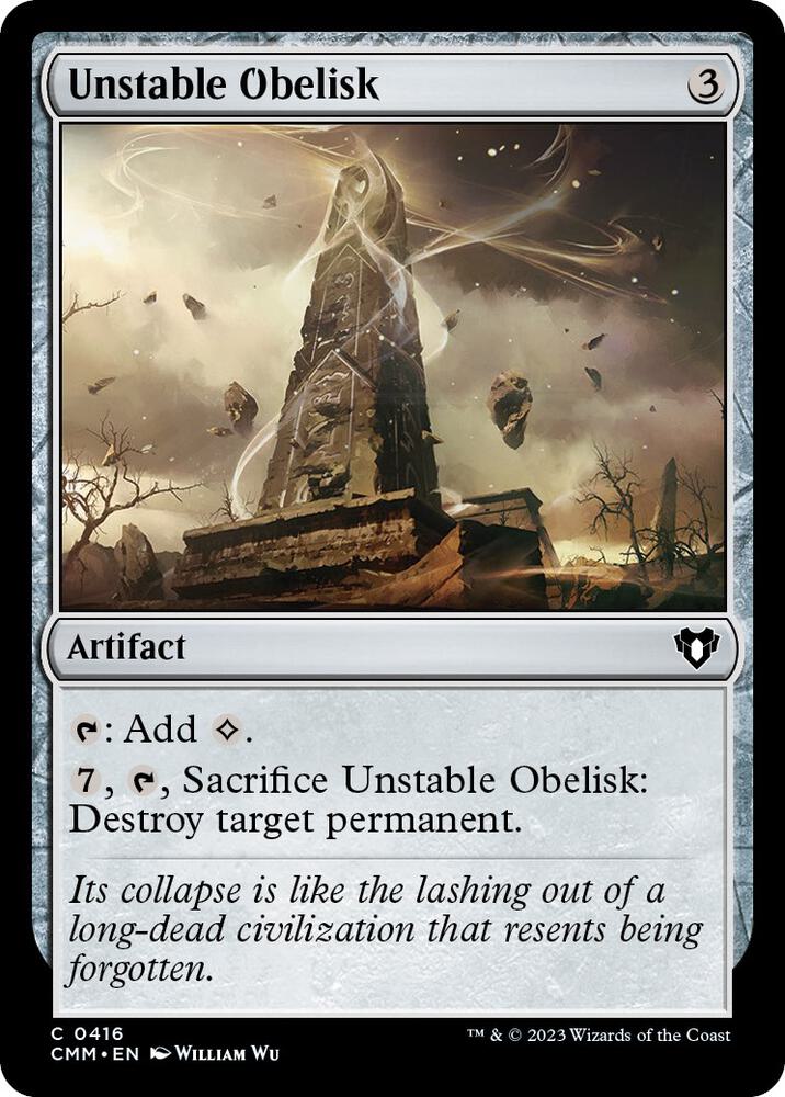 Unstable Obelisk 416 card from Commander Masters