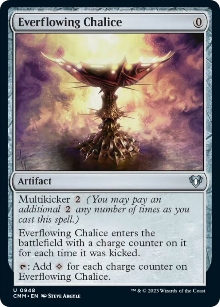 Everflowing Chalice 948 card from Commander Masters