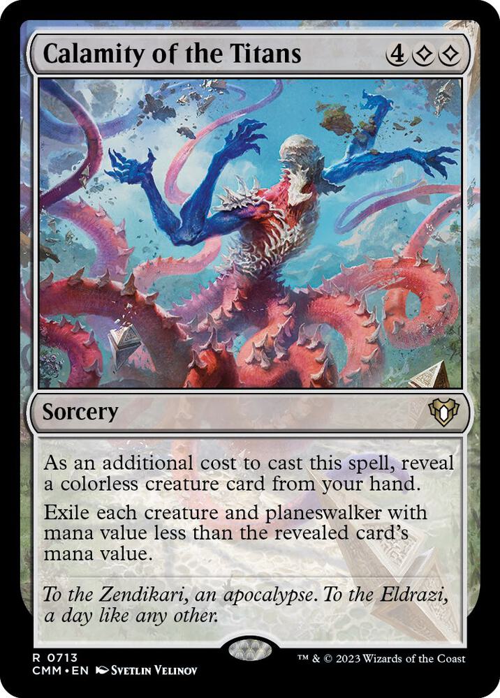 Calamity of the Titans 713 card from Commander Masters