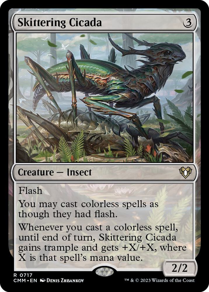 Skittering Cicada 717 card from Commander Masters