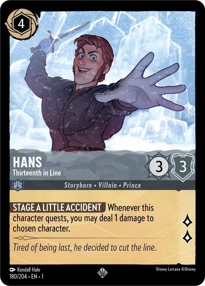Hans - Thirteenth in Line 180/204 card from The First Chapter