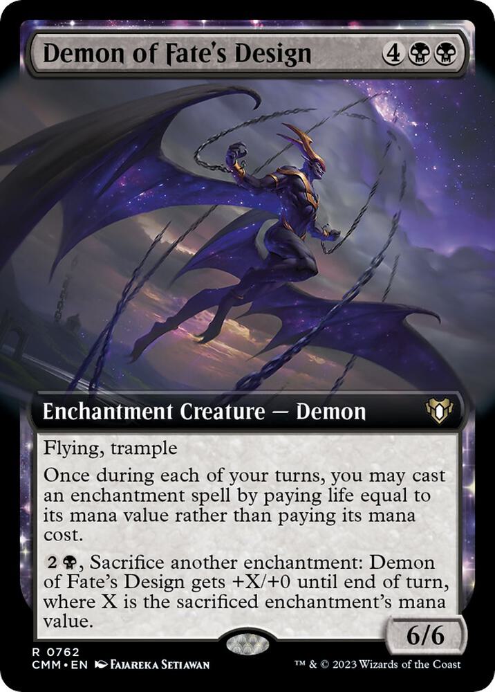 Demon of Fate's Design (Extended Art) 762 card from Commander Masters