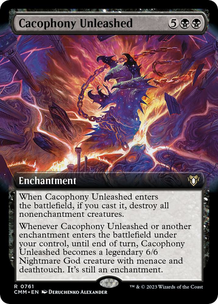 Cacophony Unleashed (Extended Art) 761 card from Commander Masters
